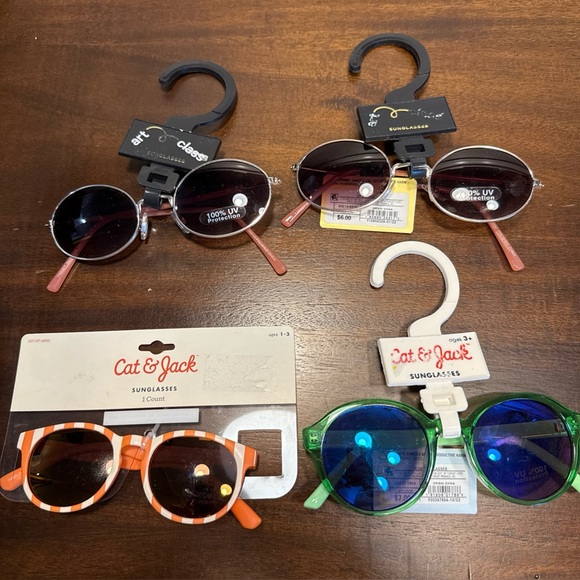 Child Boys Girls Sunglasses Lot of 4 Assorted Cat & Jack Art Class - Picture 1 of 8